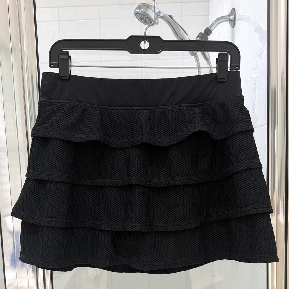 Kyodan Black ruffle, tennis skirt size medium